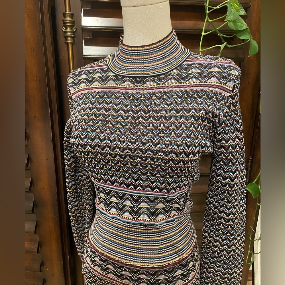 Shoshanna Etta Dress Knit Stretch  EUC Medium Fits 6-10 - Picture 5 of 10